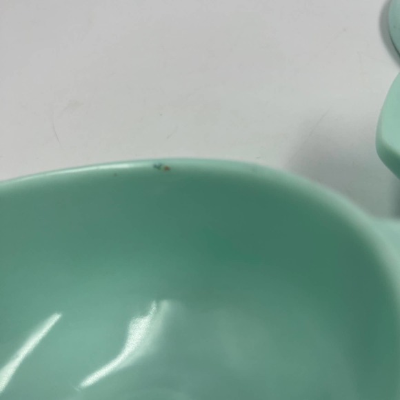 Harmony House #209 Melmac 3 Piece Lot Spout Creamer & Sugar Bowl W Lid Set Blue - Picture 4 of 6